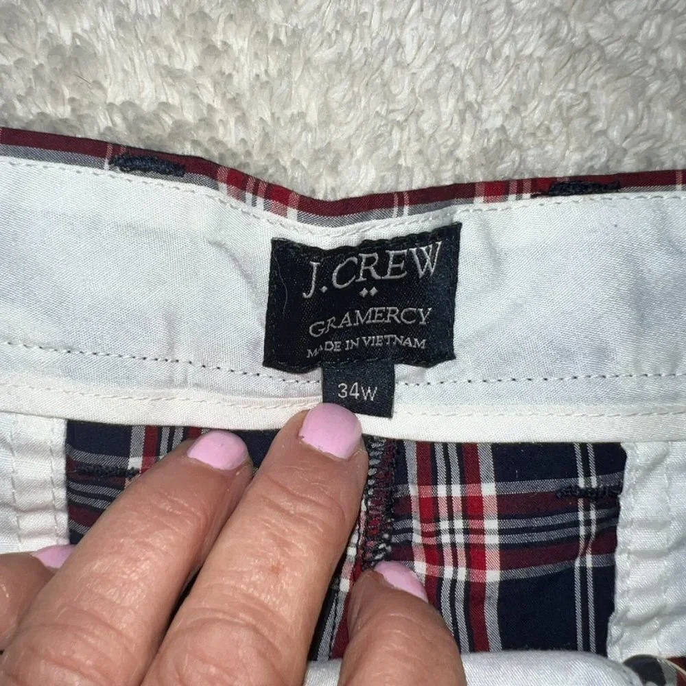 J. Crew Gramercy Plaid Shorts 34W